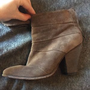 Steve Madden Grey Suede Booties, 10